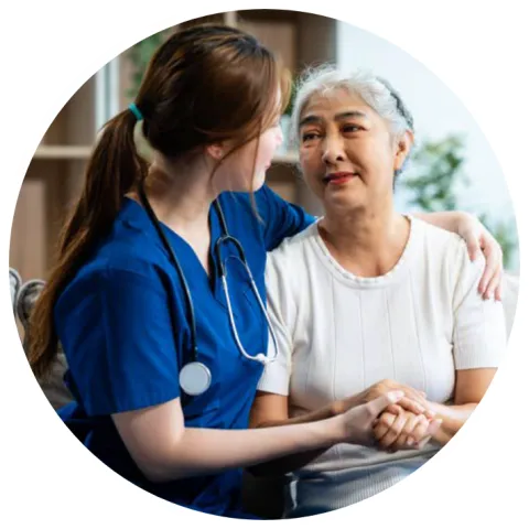 nurse and patient